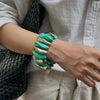 Exaggerated Geometric Resin Handmade Splicing Elastic Bracelet