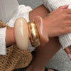 Exaggerated Geometric Resin Jewelry Bracelet With Polishing Style