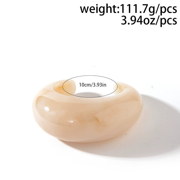 Exaggerated Geometric Resin Jewelry Bracelet With Polishing Style