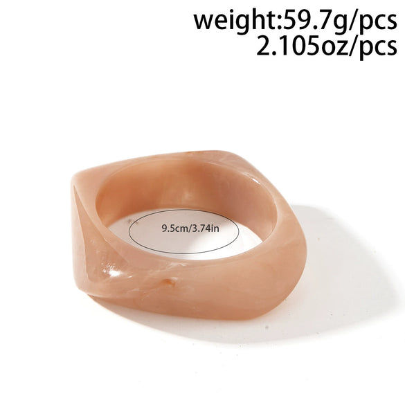 Exaggerated Geometric Resin Jewelry Bracelet With Polishing Style
