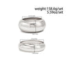 Exaggerated Geometric Round Wide Metal Bracelet With Electroplating