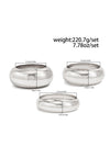 Exaggerated Geometric Round Wide Metal Bracelet With Electroplating