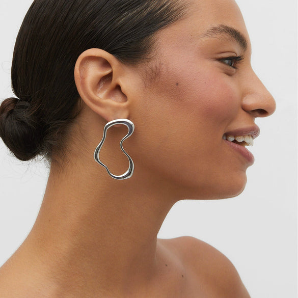 Exaggerated Geometric Stainless Steel Electroplated Women's Earrings