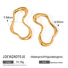 Exaggerated Geometric Stainless Steel Electroplated Women's Earrings