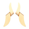 Exaggerated Glossy Twisted Tassel Geometric Iron Earrings For Women With Electroplating