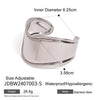 Exaggerated Gold Opening Bracelet In Stainless Steel With Geometric Style And Electroplating