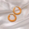 Exaggerated Gradient Color Retro Ins Style Cshaped Acrylic Inlaid Resin Hoop Earrings
