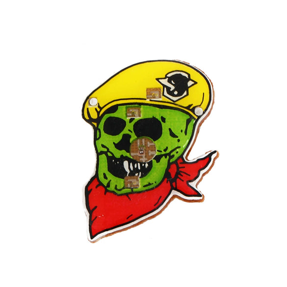 Exaggerated Halloween Luminous Acrylic Brooch With Funny Led Cartoon Ghost Bat Pumpkin Head Badge Electroplated Costume Accessories