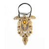 Exaggerated Handmade Alloy Pendant Ribbon Fabric Necklace With Flower Animal Zodiac Geometric Pattern For Women