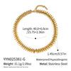 Exaggerated Heavyduty Handmade Stainless Steel Electroplated Bullet Necklace And Bracelet Jewelry Accessories For Women