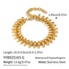 Exaggerated Heavyduty Handmade Stainless Steel Electroplated Bullet Necklace And Bracelet Jewelry Accessories For Women