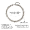Exaggerated Heavyduty Handmade Stainless Steel Electroplated Bullet Necklace And Bracelet Jewelry Accessories For Women