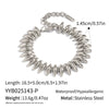 Exaggerated Heavyduty Handmade Stainless Steel Electroplated Bullet Necklace And Bracelet Jewelry Accessories For Women