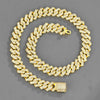 Exaggerated Hip Hop Men's Alloy Jewelry With Diamond And Geometric Design Big Gold Chain Necklace