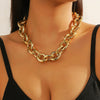 Exaggerated Hiphop Acrylic Ochain Necklace With Electroplating Treatment