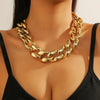 Exaggerated Hiphop Acrylic Ochain Necklace With Electroplating Treatment
