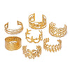 Exaggerated Hollow Flower Starfish Leaf Opening Women's Bracelet In Titanium And Stainless Steel With 18K Furnace Vacuum Plating