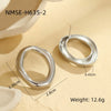 Exaggerated Hollow Irregular Circle Stainless Steel 18K Electroplated Women's Earrings