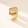 Exaggerated Hollow Leaves Open Stainless Steel 18K Electroplated Titanium Bracelet Fashion Geometric Style