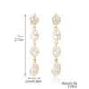 Exaggerated Imitation Pearl Earrings Heart Ushape Drop Shape Geometric For Women