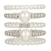Exaggerated Imitation Pearl Women's Multilayered Geometric Hand Jewelry Hiphop Bracelet