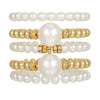 Exaggerated Imitation Pearl Women's Multilayered Geometric Hand Jewelry Hiphop Bracelet