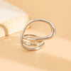 Exaggerated Irregular Curve Smooth Alloy Bracelet With Electroplating