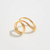 Exaggerated Irregular Curve Smooth Alloy Bracelet With Electroplating