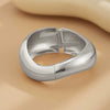 Exaggerated Irregular Curve Smooth Alloy Bracelet With Electroplating