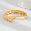 Exaggerated Irregular Curve Smooth Alloy Bracelet With Electroplating