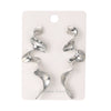 Exaggerated Irregular Geometric Distortion Alloy Earrings With Electroplating For Women