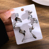 Exaggerated Irregular Geometric Distortion Alloy Earrings With Electroplating For Women
