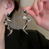 Exaggerated Irregular Geometric Distortion Alloy Earrings With Electroplating For Women