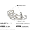 Exaggerated Irregular Geometric Hollow Bracelet In Stainless Steel With 18K Vacuum Gold Plating For Statement Jewelry