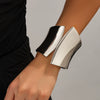 Exaggerated Irregular Smooth Zinc Alloy Electroplated Bracelet