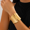 Exaggerated Irregular Smooth Zinc Alloy Electroplated Bracelet