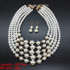Exaggerated Lady Solid Color Imitation Pearl Wholesale Jewelry Set