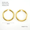 Exaggerated Large Ringshaped Geometric 316L Stainless Steel Earrings 18K Goldplated