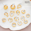 Exaggerated Lines Irregular Water Drop Glossy Alloy Ring Set For Women With Geometric Design And Electroplating