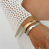 Exaggerated Liquid Irregular Opening Hand Geometric Alloy Women's Bracelets With Electroplating