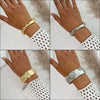 Exaggerated Liquid Irregular Opening Hand Geometric Alloy Women's Bracelets With Electroplating