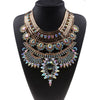 Exaggerated Luxurious Geometric Alloy Inlay Artificial Crystal Women'S Necklace