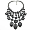 Exaggerated Luxurious Geometric Alloy Inlay Artificial Crystal Women'S Necklace