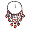 Exaggerated Luxurious Geometric Alloy Inlay Artificial Crystal Women'S Necklace