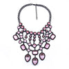 Exaggerated Luxurious Geometric Alloy Inlay Artificial Crystal Women'S Necklace