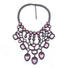 Exaggerated Luxurious Geometric Alloy Inlay Artificial Crystal Women'S Necklace