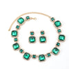 Exaggerated Luxury Artificial Crystal Snake Bone Chain Earrings Necklace Set With Fashion Ol And Geometric Style