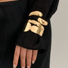 Exaggerated Metal Electroplated Irregular Water Drops Hug Bracelet