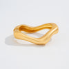 Exaggerated Metal Geometric Irregular Cutout Bracelet For Women With Electroplating