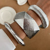 Exaggerated Metal Geometric Irregular Cutout Bracelet For Women With Electroplating